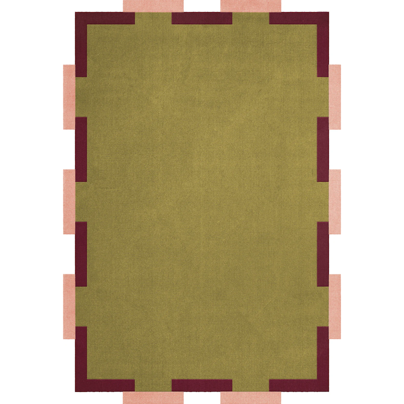 Teklan Fregio Ullteppe, 300x400 cm Olive / Blush
