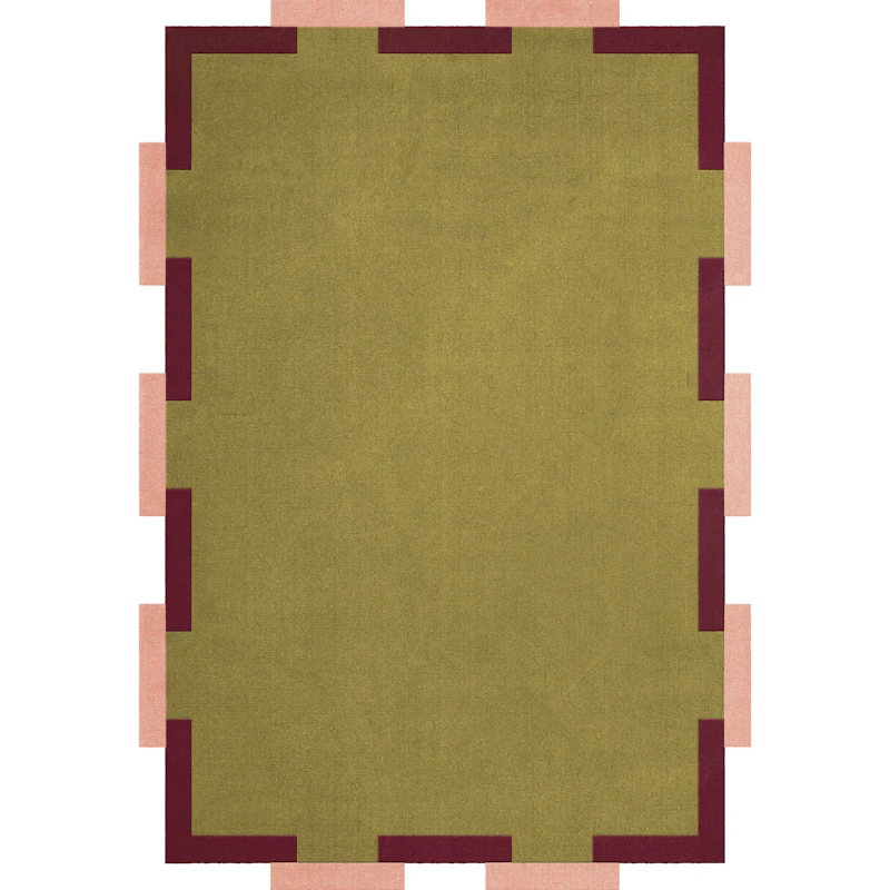 Teklan Fregio Ullteppe 200x300 cm, Olive / Blush