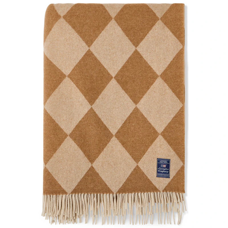Argyle Pledd 130x170 cm, Fudge / Hvit