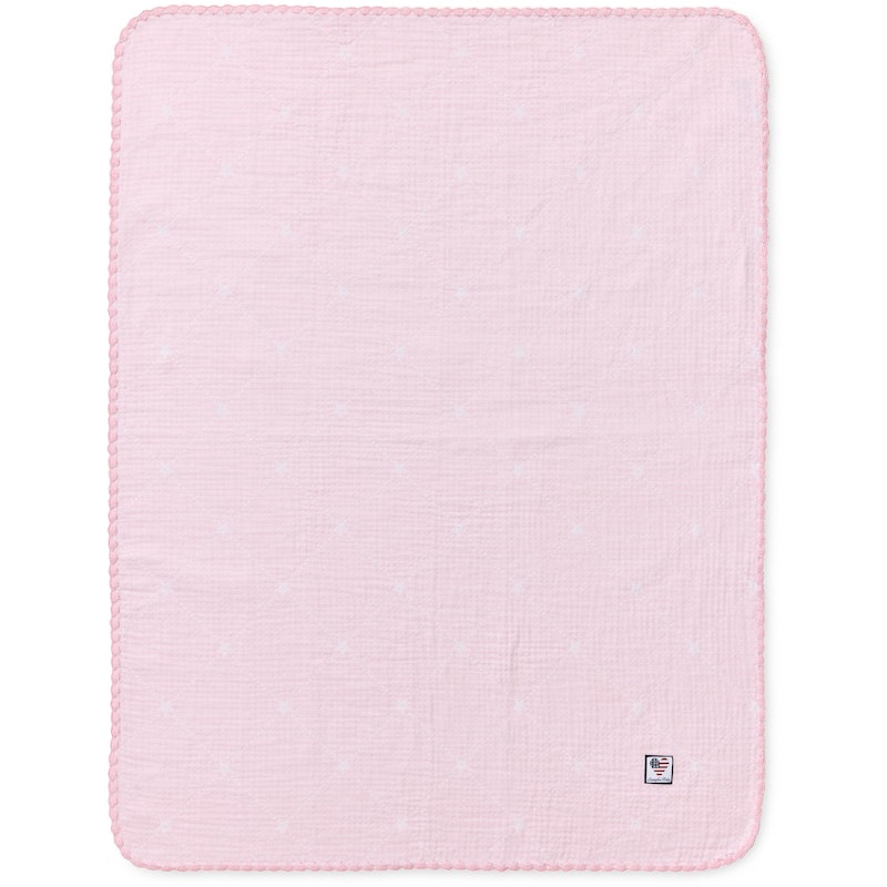 Baby Signature Star Pledd 70x75 cm, Hvit / Rosa