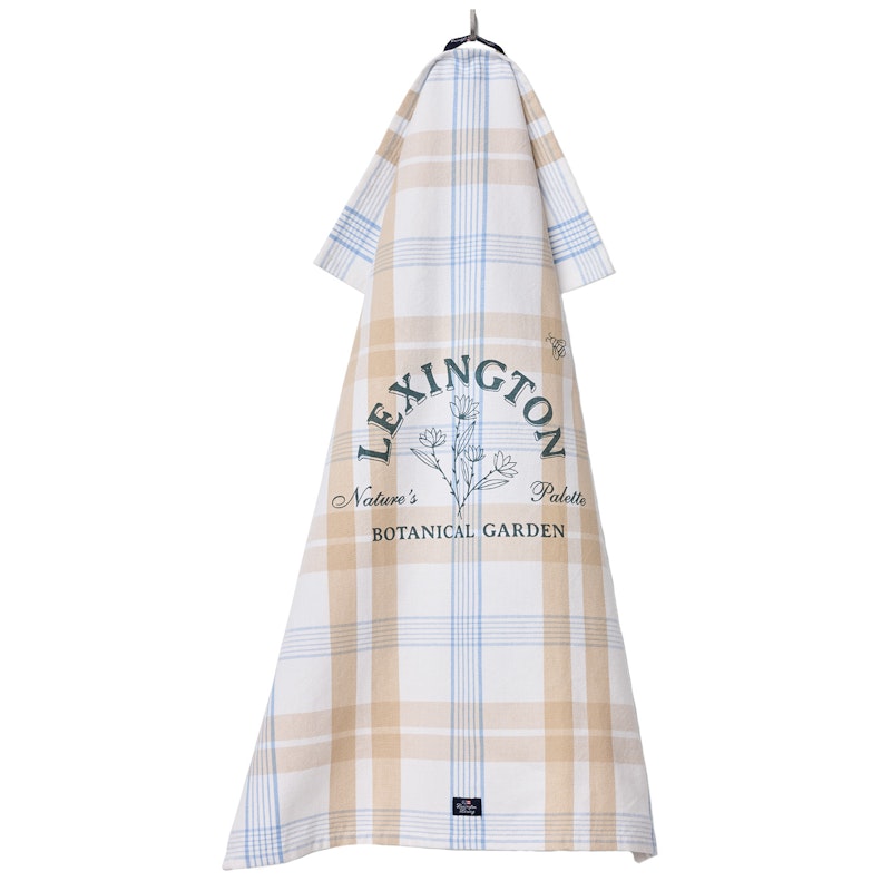 Botanical Checked Kjøkkenhåndkle 50x70 cm Beige/Blå