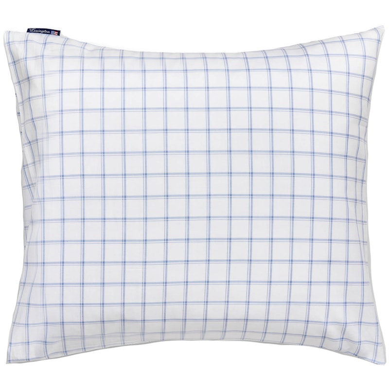 Check Lyocell Oxford Putevar 65x65 cm Hvit/Blå