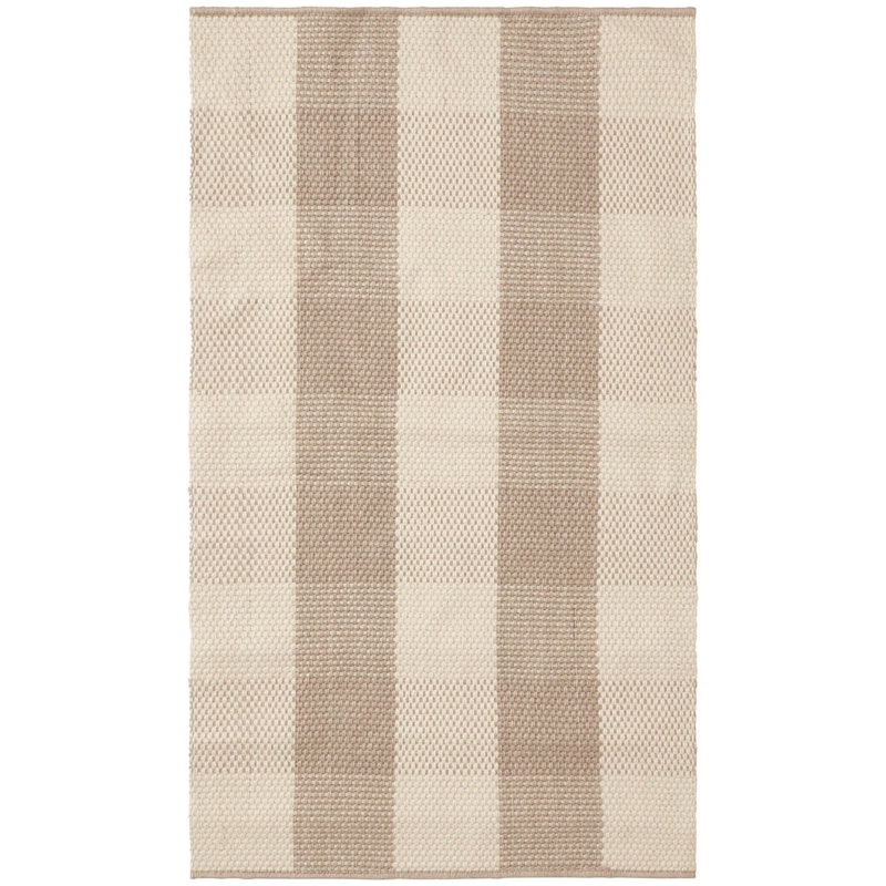 Checked Jute Teppe 170x240 cm, Beige/Naturlig