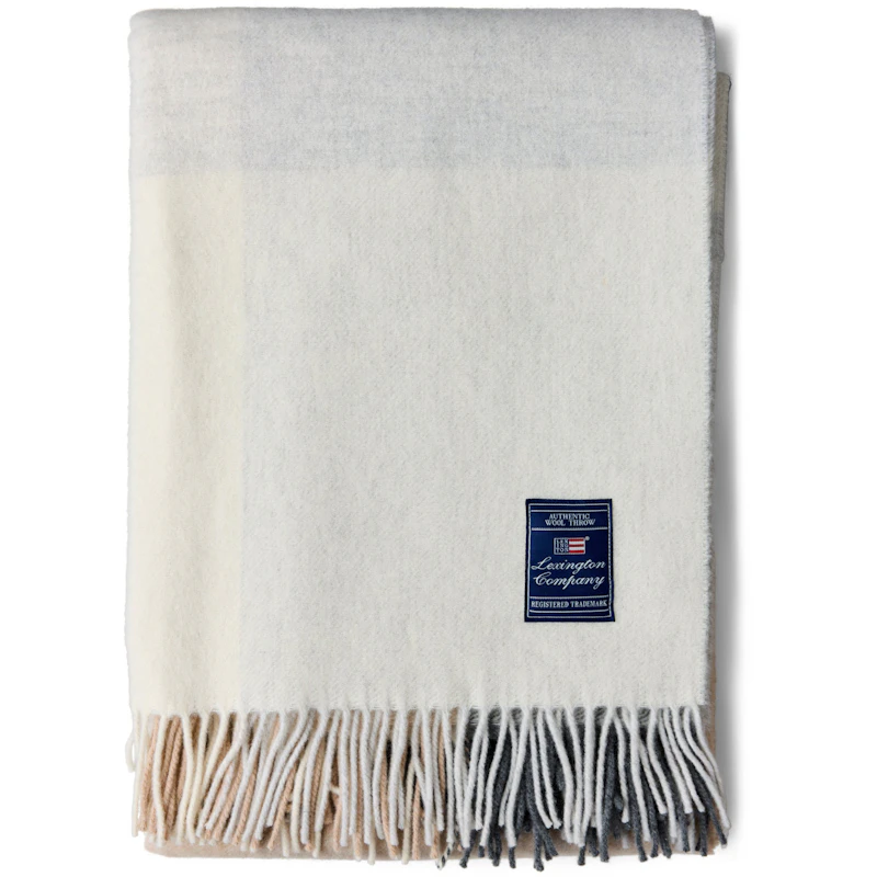 Checked Recycled Wool Pledd 130x170 cm