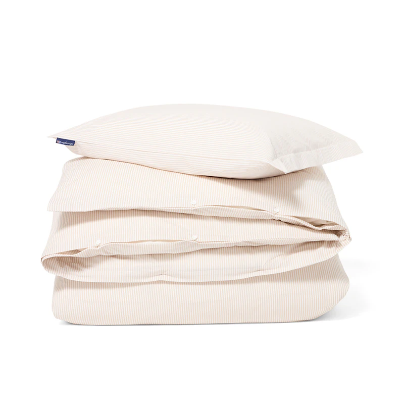 Dynetrekk Stripete 210x150 cm, Beige / Hvit