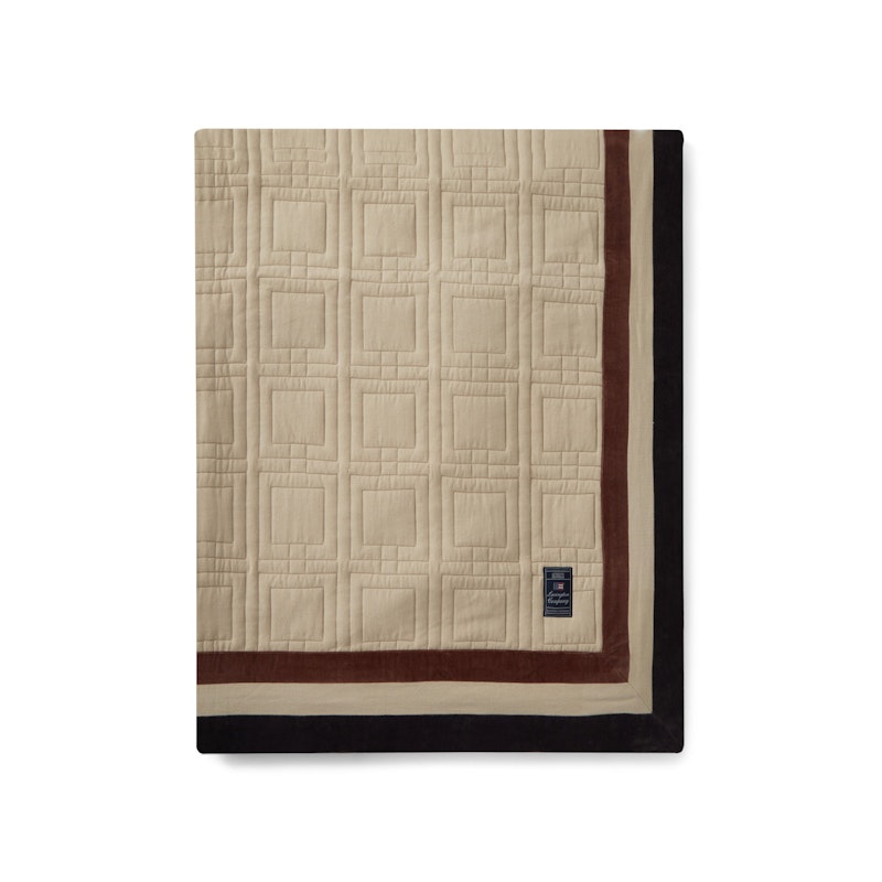 Graphic Quilted Organic Cotton Sengeteppe, 160x240 cm