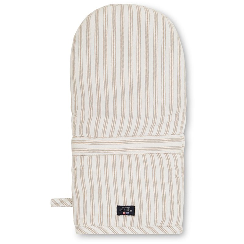 Icons Herringbone Striped Grytevott, Beige