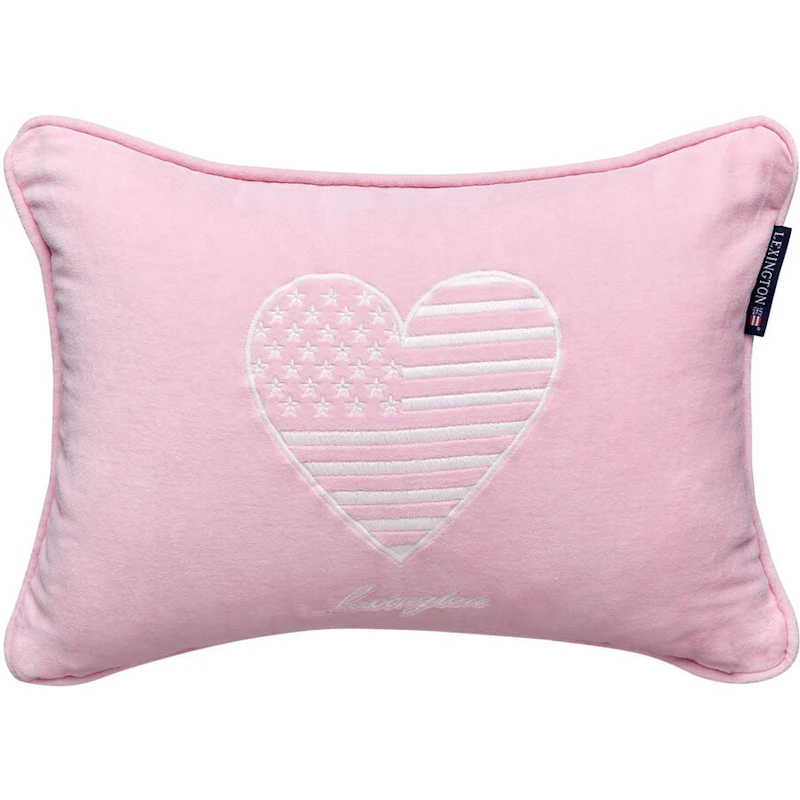 Kids Organic Cotton Velvet Putetrekk 30x40 cm, Rosa