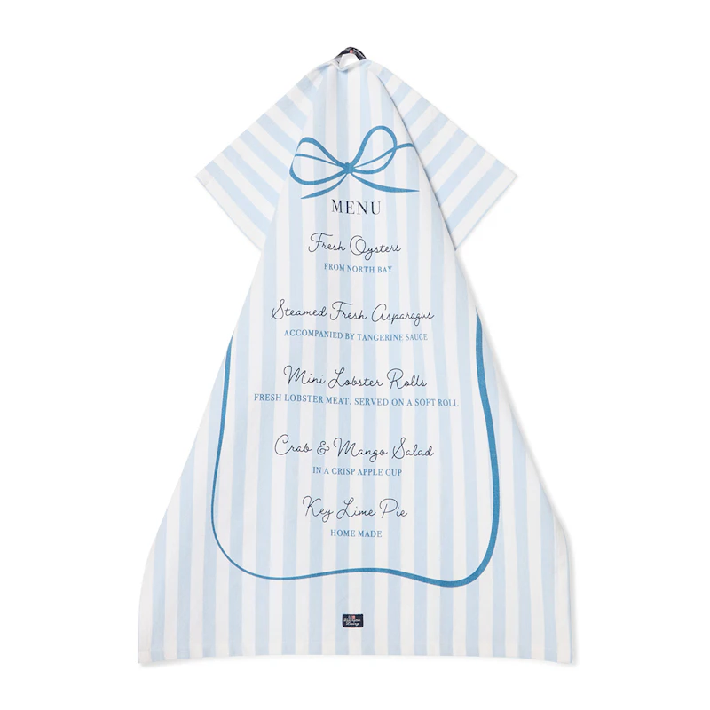 Kjøkkenhåndkle 50x70 cm, Blå / Hvit