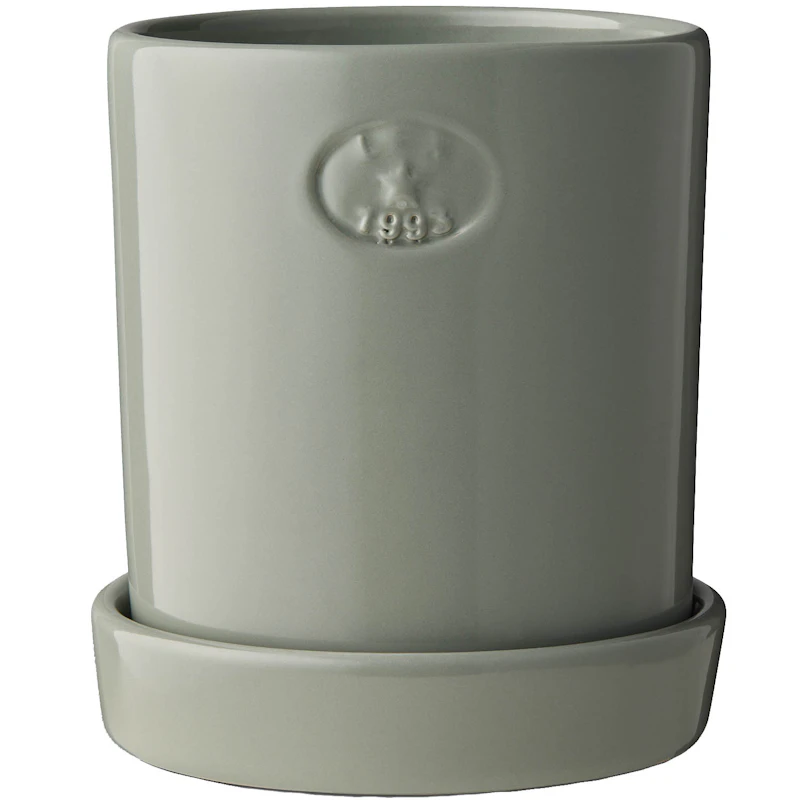 Krukke Med Tallerken H18 cm, Eucalytus