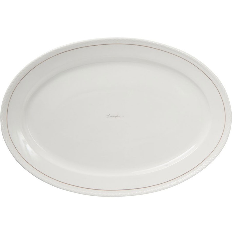 Lexington Porcelain Serveringsfat Oval, Hvit / Beige