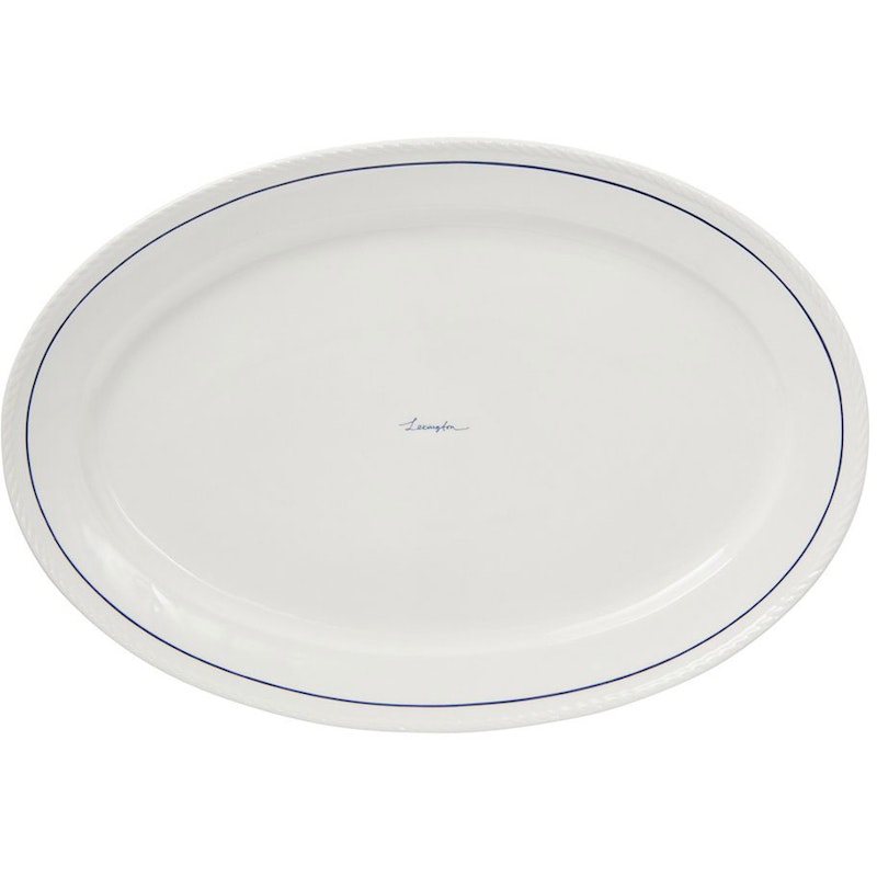 Lexington Porcelain Serveringsfat Oval, Hvit / Mørkeblå