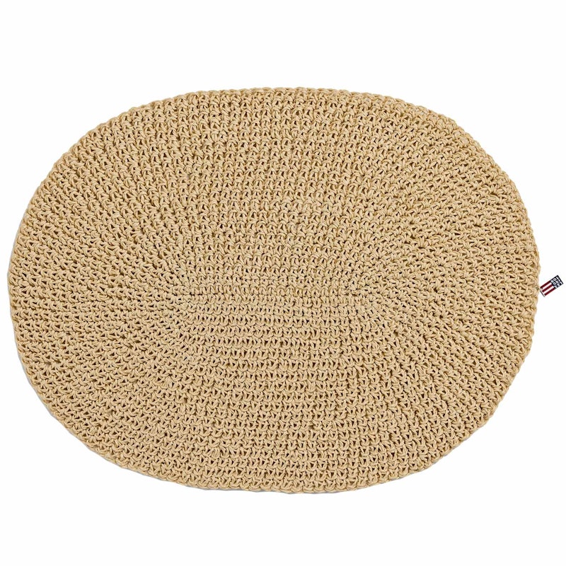 Oval Paper Straw Spisebrikke 35x45 cm, Naturlig