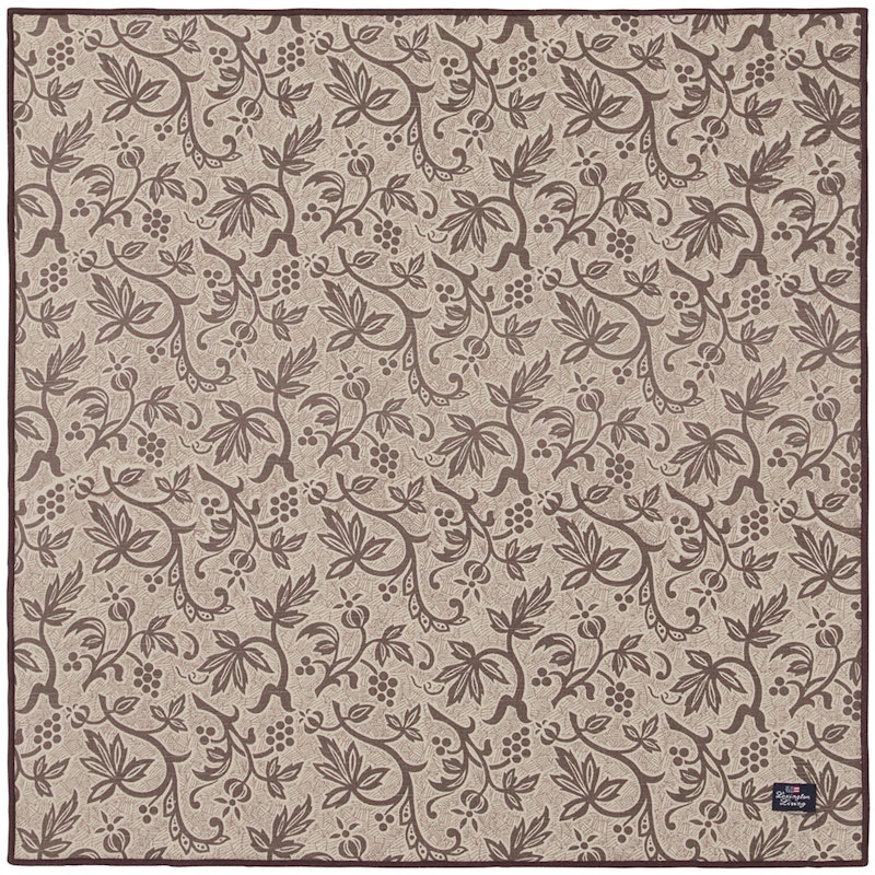 Printed Recycled Cotton Serviett 50x50 cm, Brun/Beige