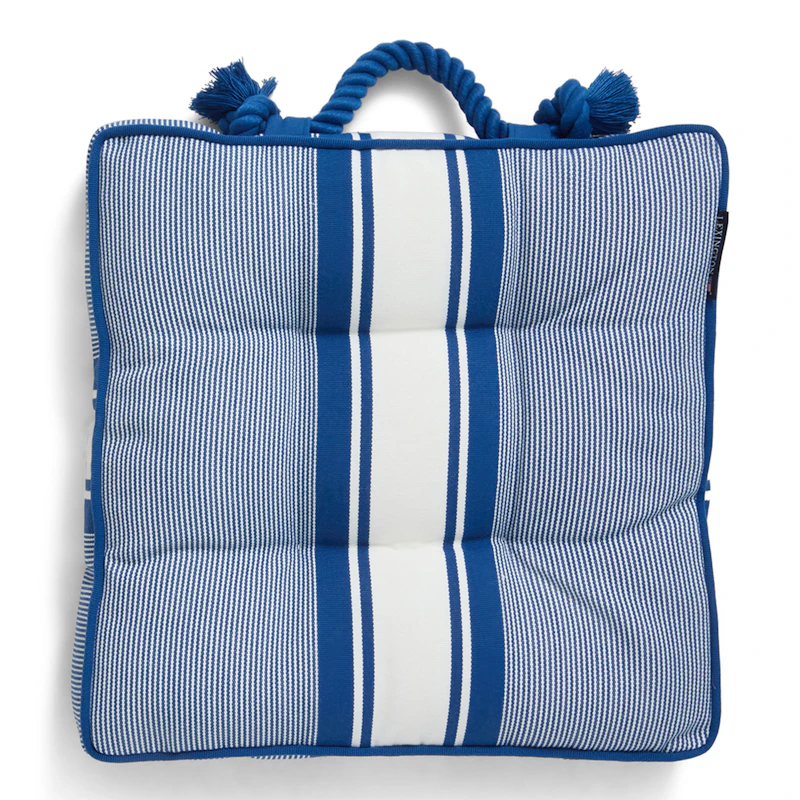 Setepute 40x40 cm, Hvit / Blå