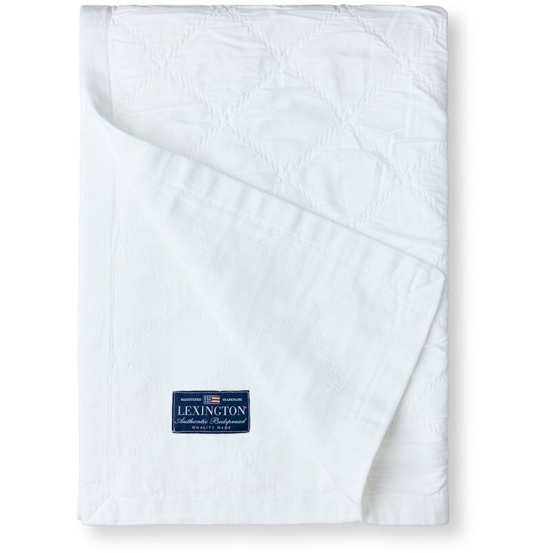 Signature Star Organic Cotton Quilted Sengeteppe 260x240 cm, Hvit