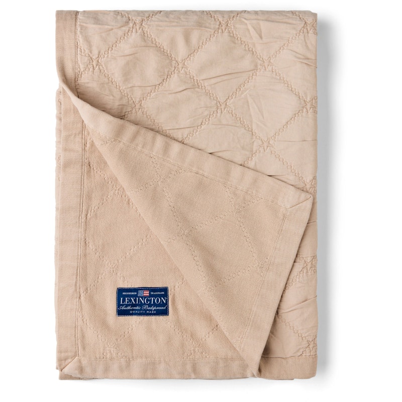 Signature Star Organic Cotton Quilted Sengeteppe 260x240 cm, Beige