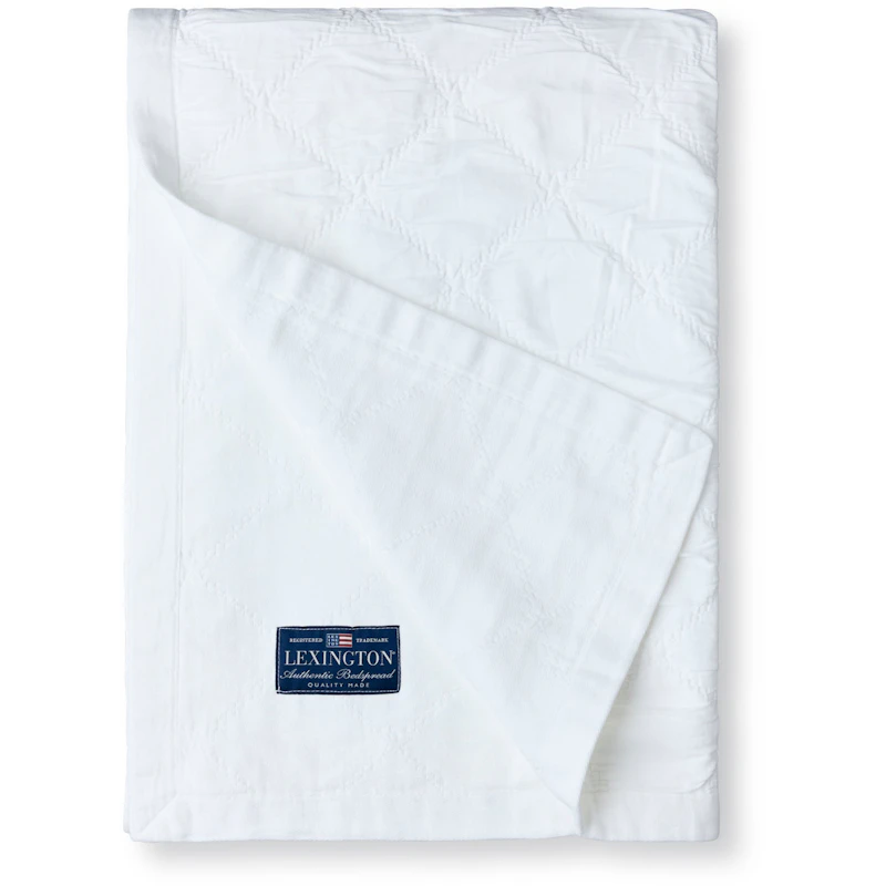 Signature Star Organic Cotton Quilted Sengeteppe 160x240 cm, Hvit