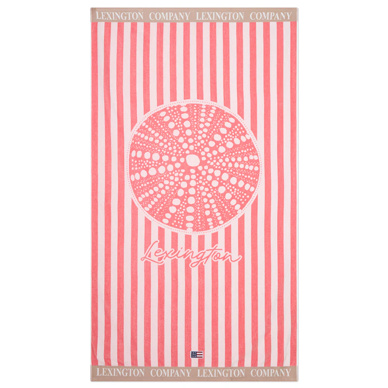 Strandhåndkle, Rosa / Beige