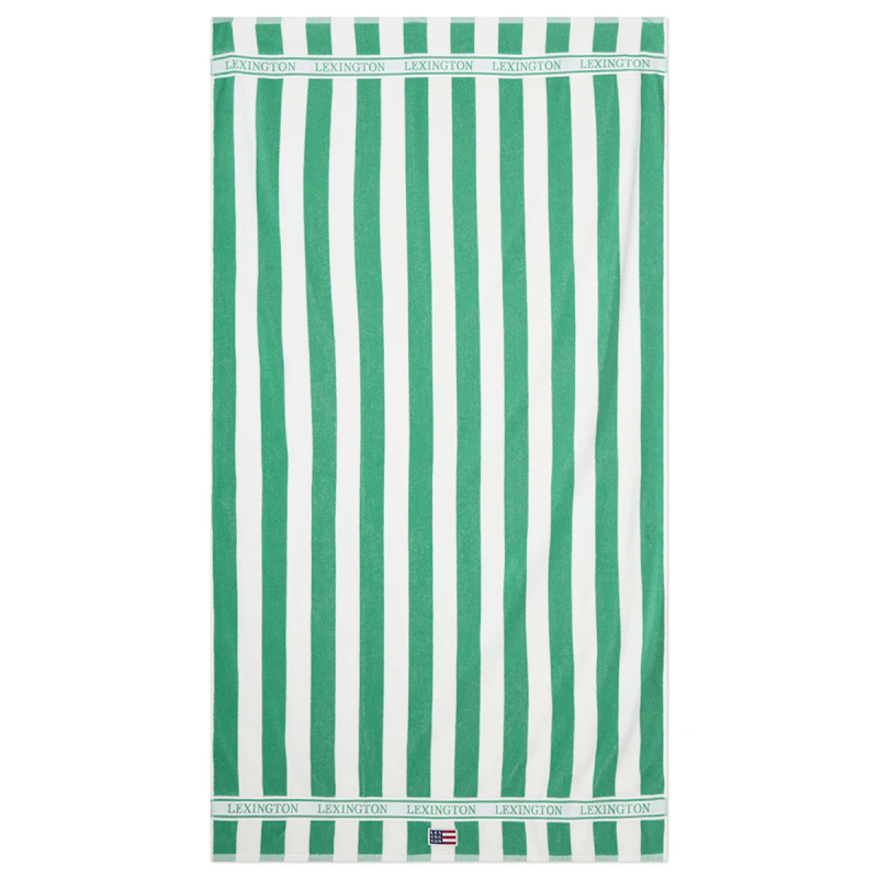 Strandhåndkle Stripete, Grønn