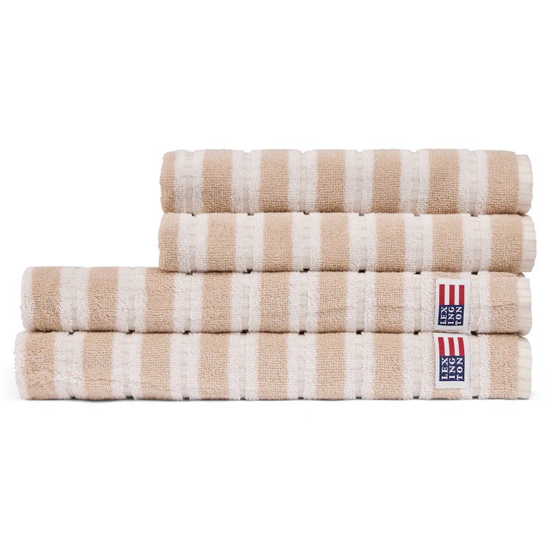 Striped Håndkle 50x70 cm, Beige