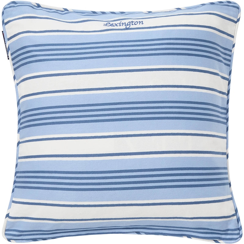 Striped Organic Putetrekk 50x50 cm, Blå