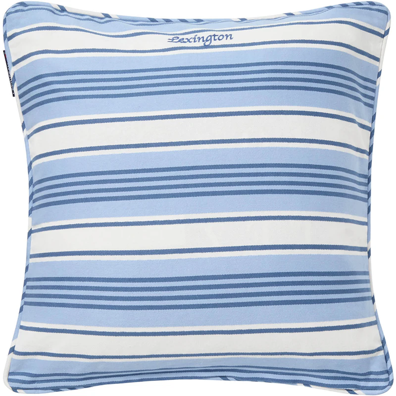 Striped Organic Putetrekk 50x50 cm, Blå