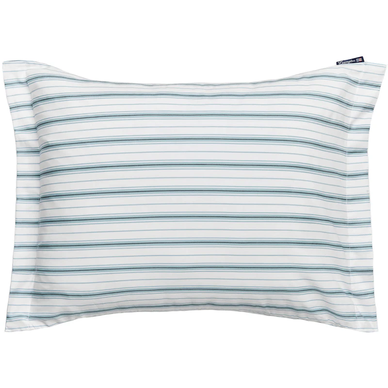 Striped Poplin Putevar 50x60 cm, Hvit/Eucalyptus