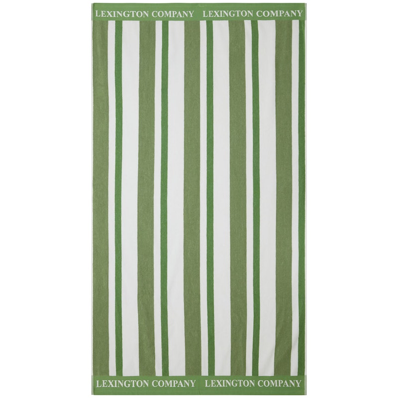 Striped Strandhåndkle 100x180 cm, Grønn