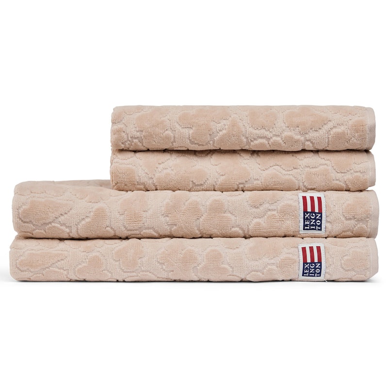 Velour Jacquard Leaves Håndkle 50x70 cm