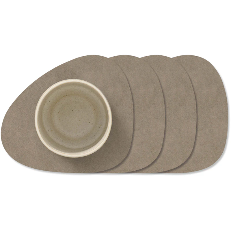Curve Nupo Glassunderlegg 4-pk, Nomad Grey