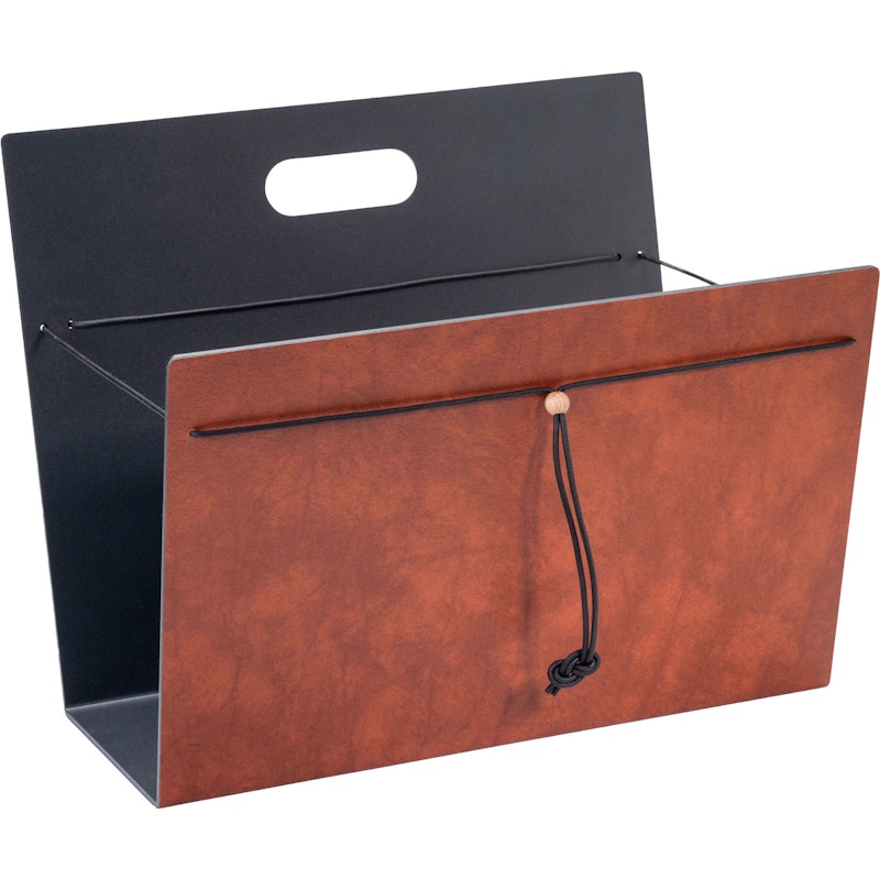 Avisstativ L: 38 cm, Bull Cognacfarget / Alu Antrasitt