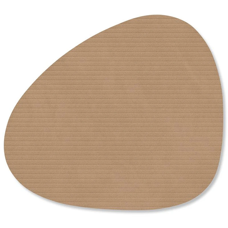 Curve Corduroy Glassunderlag, Nougat