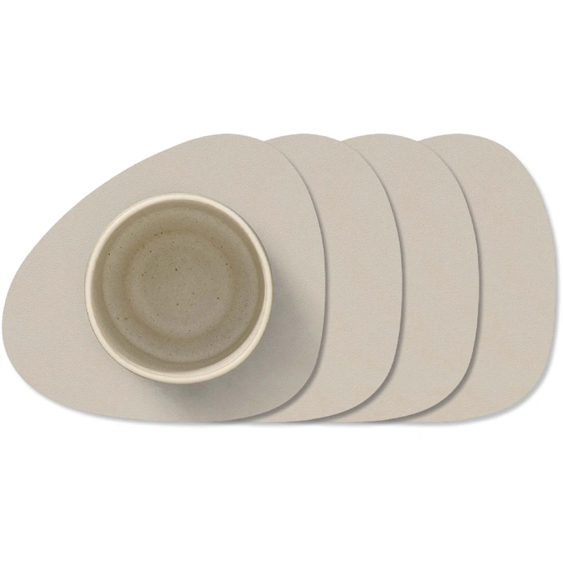 Curve Nupo Glassunderlegg 4-pk, Oyster White