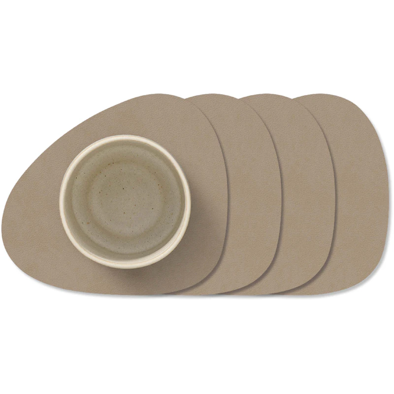 Curve Nupo Glassunderlegg 4-pk, Clay Brown