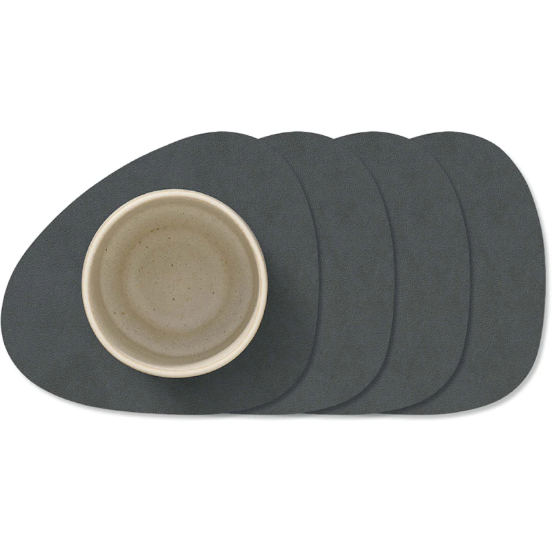 Curve Nupo Glassunderlegg 4-pk, Antrasitt