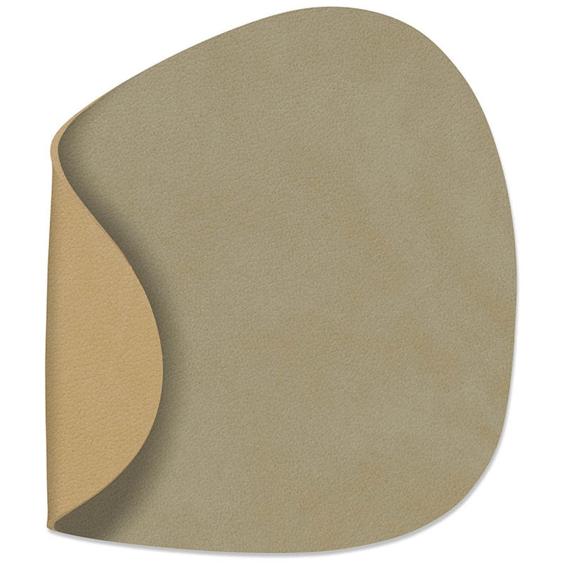 Curve Vendbart Glassunderlag 11x13 cm, Herbal Dust/Khaki