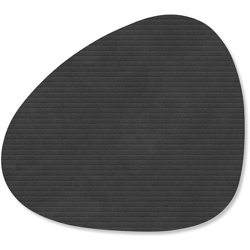 Curve Corduroy Glassunderlag, Sort