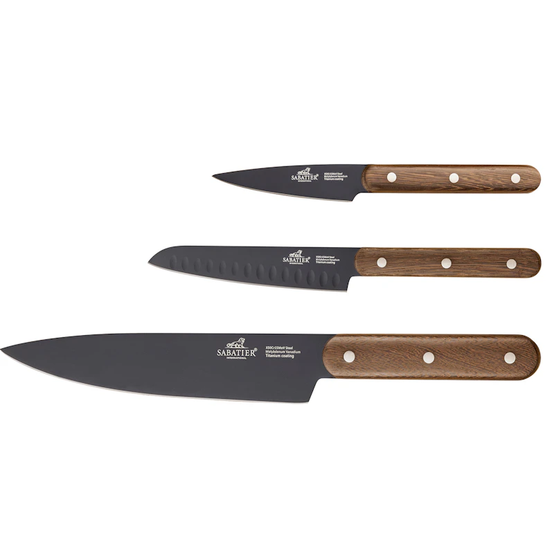 Phenix Knivsett 3 Deler, Valnøtt