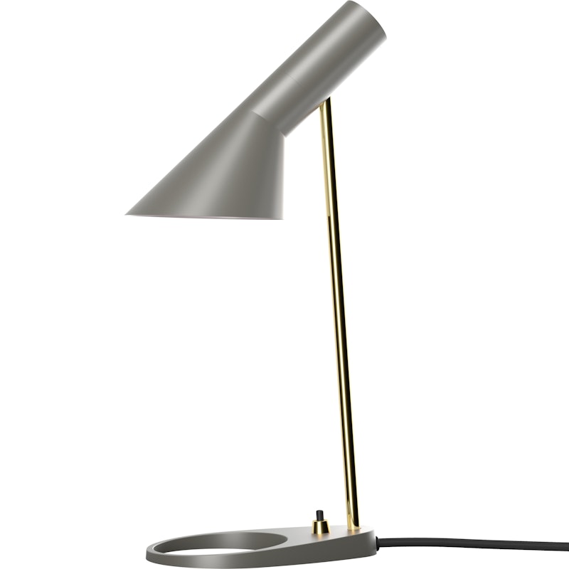AJ Mini Bordlampe, Varmgrå / Messing