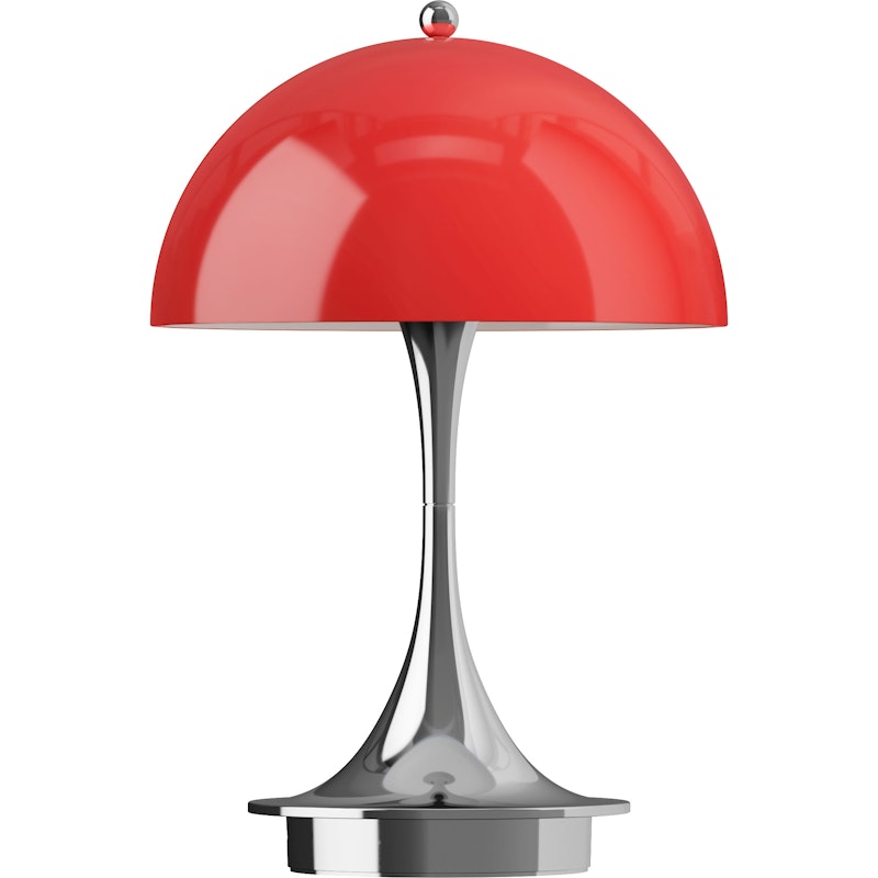 Panthella 160 Bordlampe Bærbar V3, Original Opal Red
