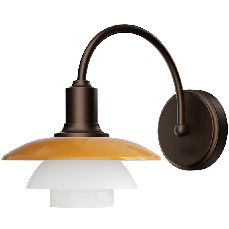 PH 2/2 Vegglampe Hardwired Centenary Edition, Amber / Opal White