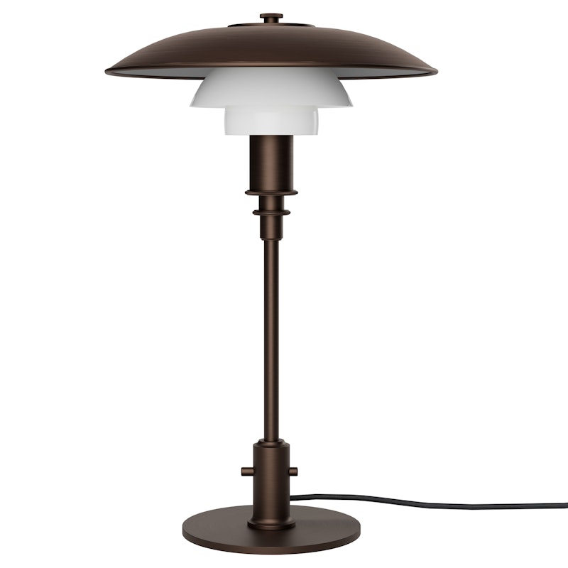 PH 3/2 Bordlampe, Aged Brass / Opalglass