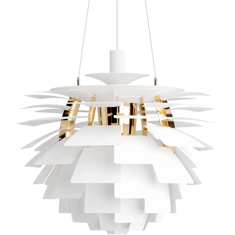 PH Artichoke Pendel 60 cm, Messing / Soft White