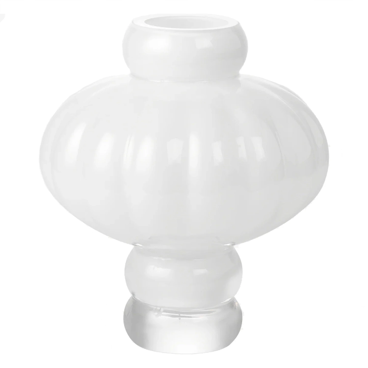 Louise Roe Balloon 02 Vase 20 Cm Opal White -  Vaser Munnbl&aring;st Glass Opalhvit - 10515-11-75