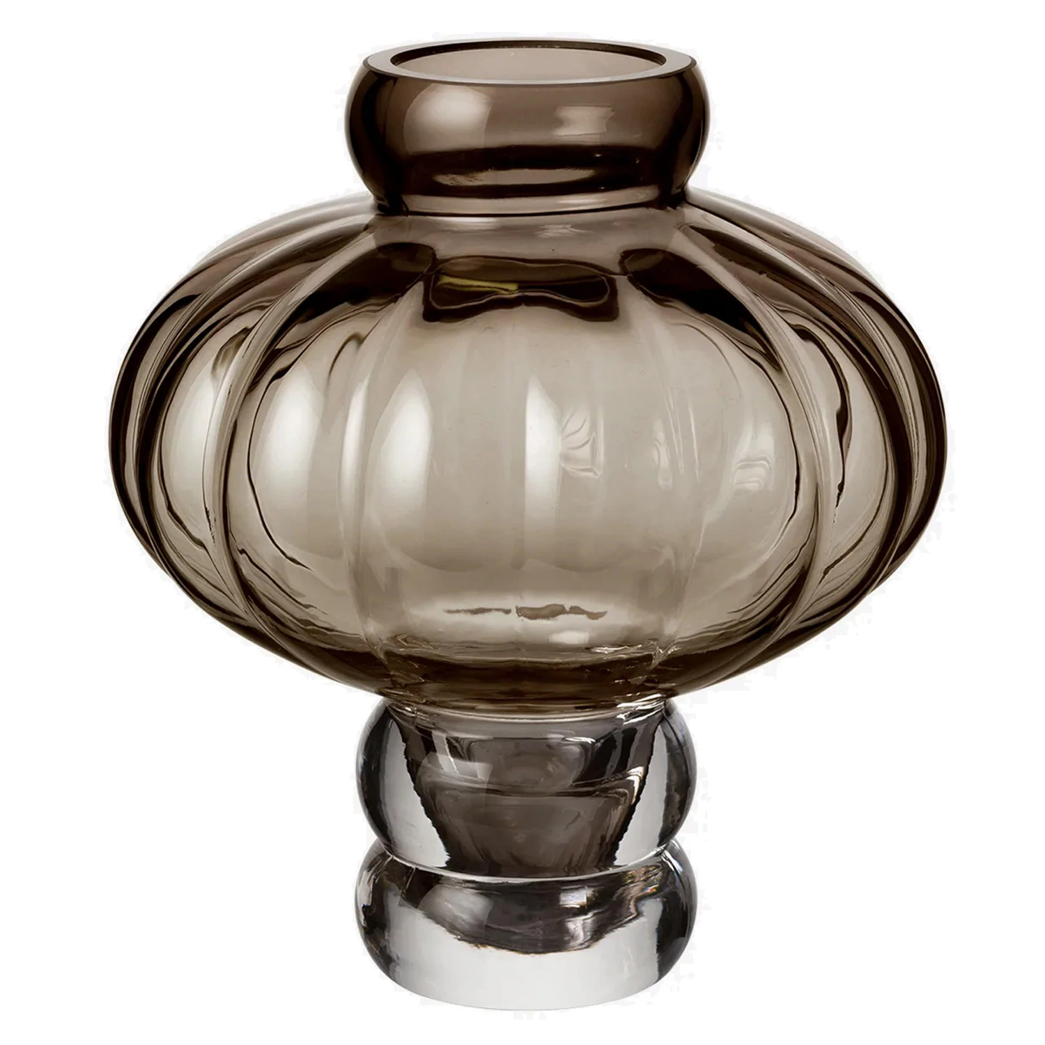 Louise Roe Balloon 02 Vase 20 Cm R&oslash;yk -  Vaser Munnbl&aring;st Glass Smoke - 10515-3-75