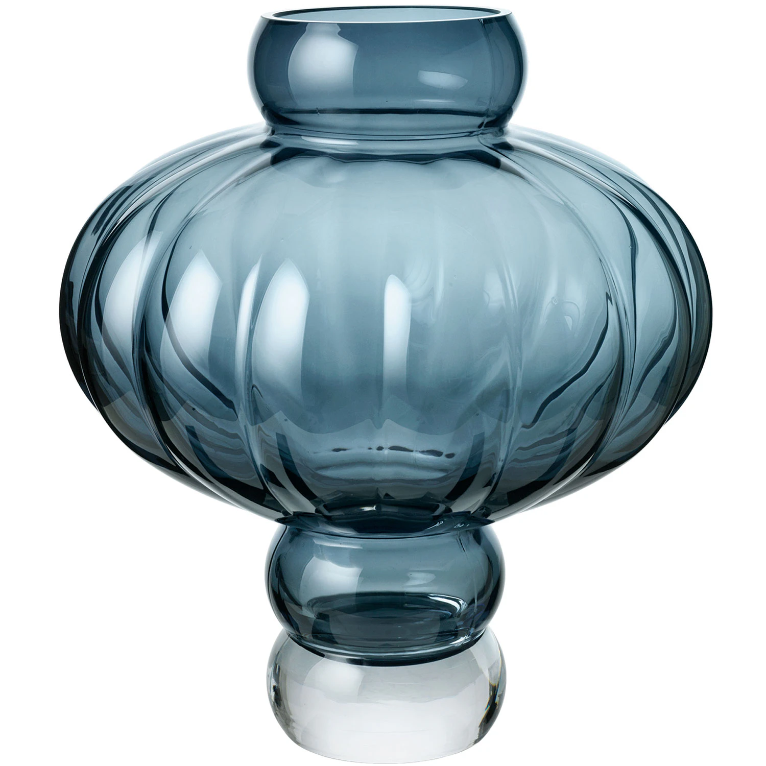 Louise Roe Balloon 03 Vase 40 Cm  -  Vaser Munnst Glass Bl&aring; - 10515-2-76