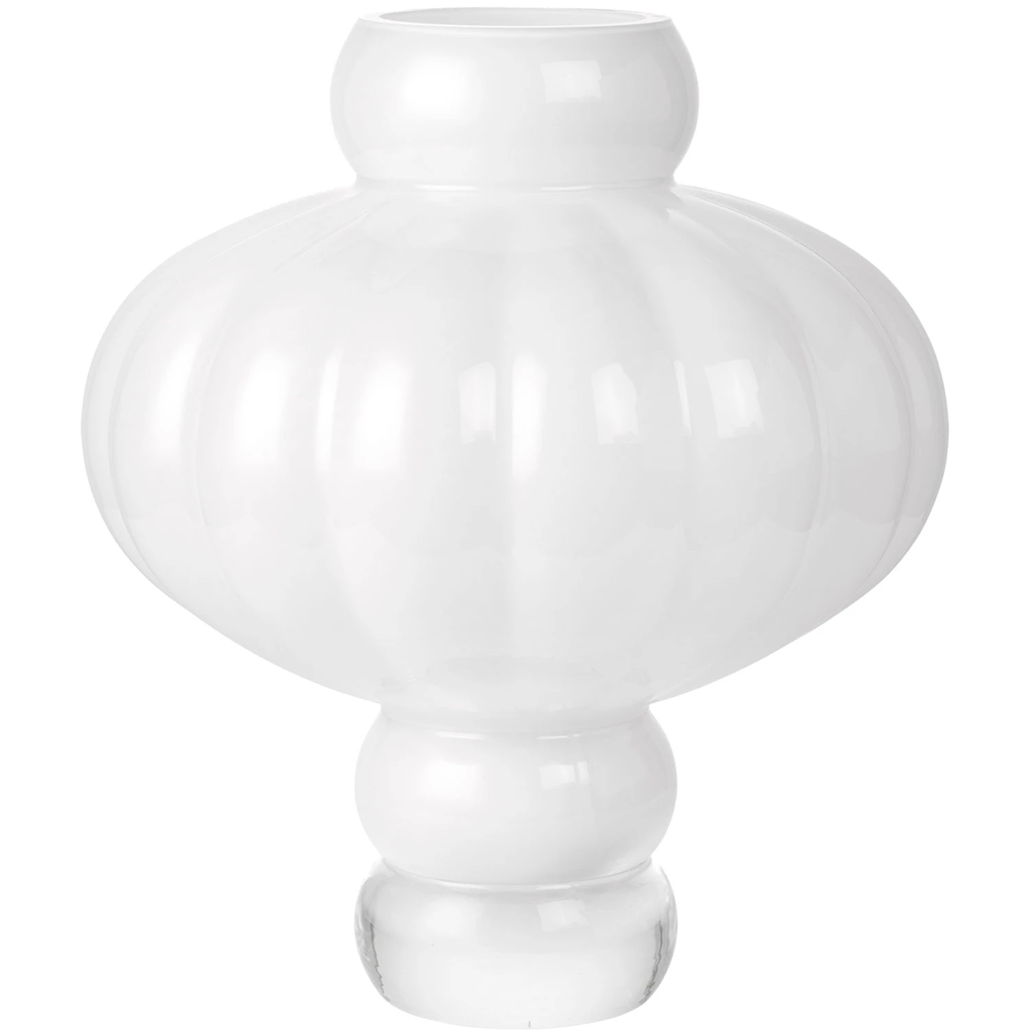 Louise Roe Balloon 03 Vase 40 Cm Opal White -  Vaser Munnbl&aring;st Glass Opalhvit - 10515-11-76