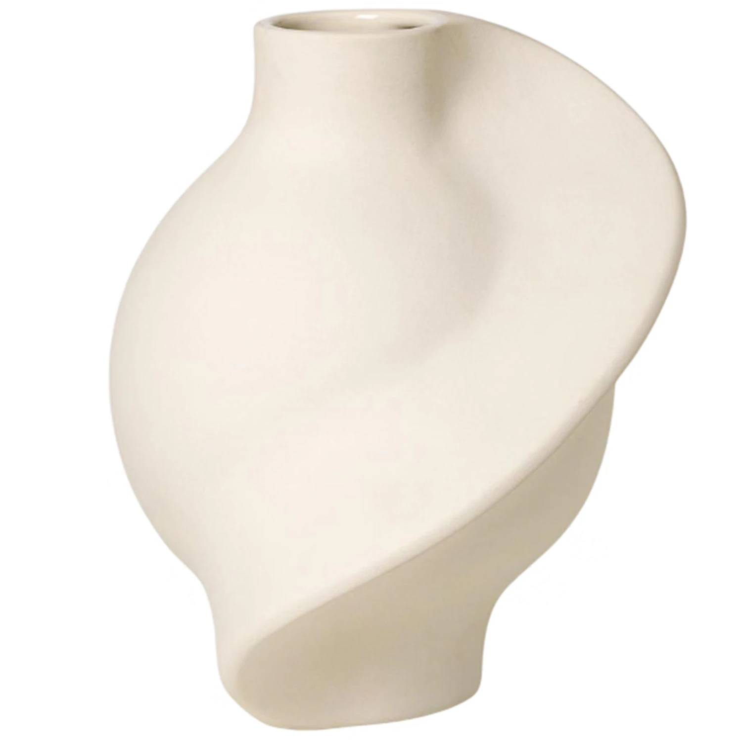 Louise Roe Pirout 01 Vase 25 Cm  -  Vaser Stengods Raw White - 10160-9-36