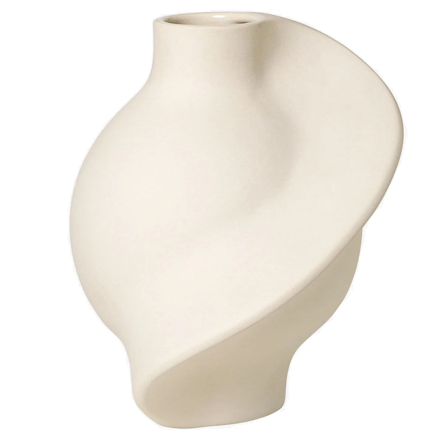 Louise Roe Pirout 02 Vase 42 Cm  -  Vaser Stengods Raw White - 10160-9-37